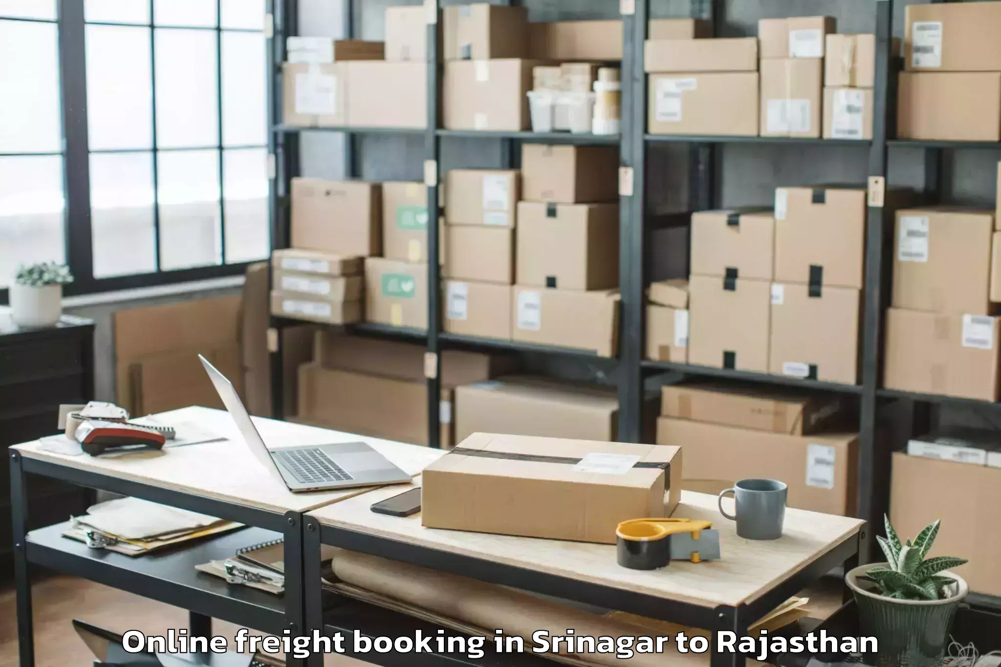 Affordable Srinagar to Ghatol Online Freight Booking